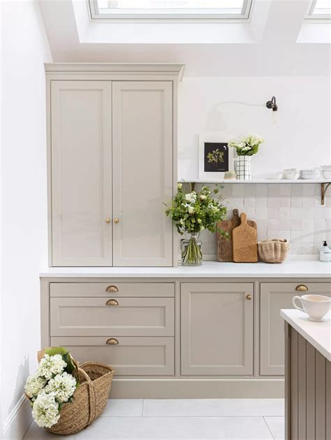 Taupe Cabinets In Kitchen