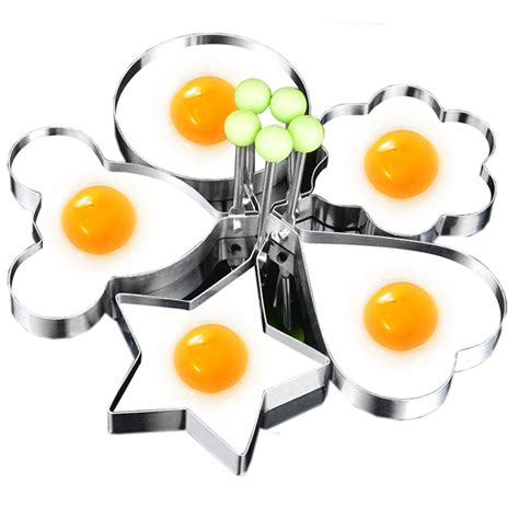 Product - Egg Molds Rings Fried Egg Shaper Shaped Egg Mold Ring ...