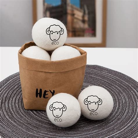 6-Pack Wool Dryer Balls - Reusable Laundry Balls for Natural Fabric Softening and Wrinkle ...