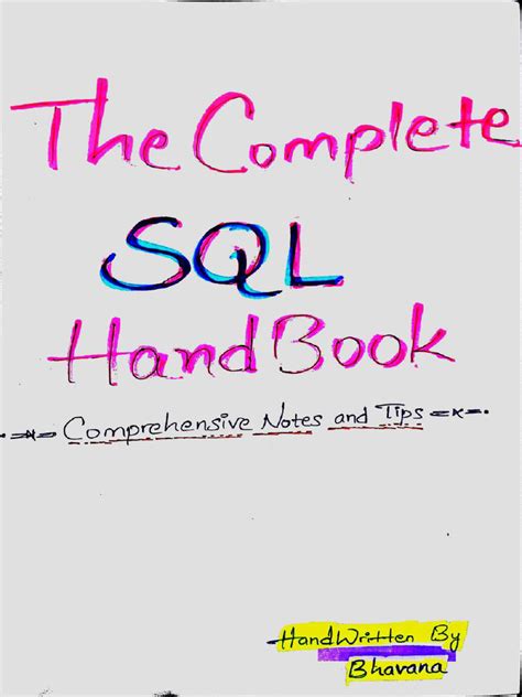 Image result for SQL Handwritten Notes PDF