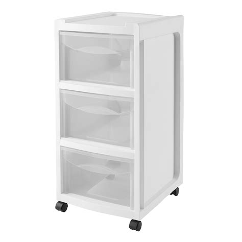 Buy Mainstays Medium 3-Drawer Cart with Wheels, Arctic White Online at ...