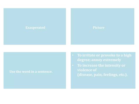 Sentence Of Exasperated