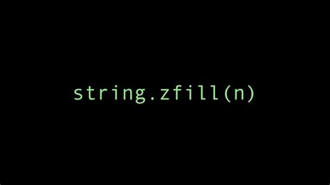 Image result for Zfill Python
