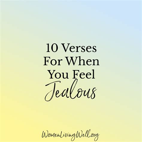10 Verses For When You Feel Jealous - Women Living Well
