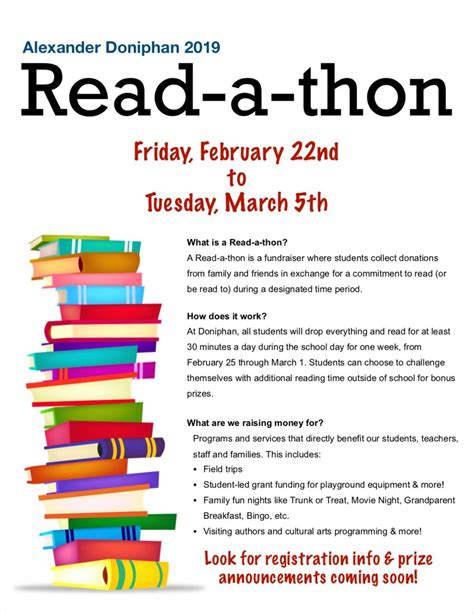 Exciting Ideas for an Awesome PTA Read-a-thon