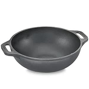 Buy Prestige Cast Iron Kadai(26cm)|Even Heat Distribution|Scratch ...