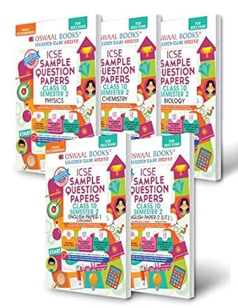 Oswaal ICSE Sample Question Papers Semester 2, Class 10 (Set of 5 Books ...
