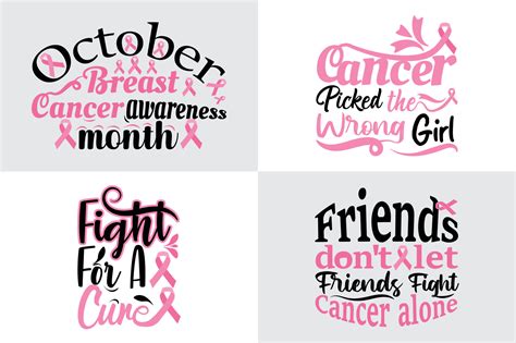 Breast cancer Quotes Designs Bundle, October Breast Cancer Quotes ...