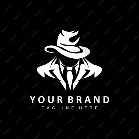 Mafia Logo Design Tuxedo Garnitur Ikona Wektor Biznesmen Logo Detektyw ...
