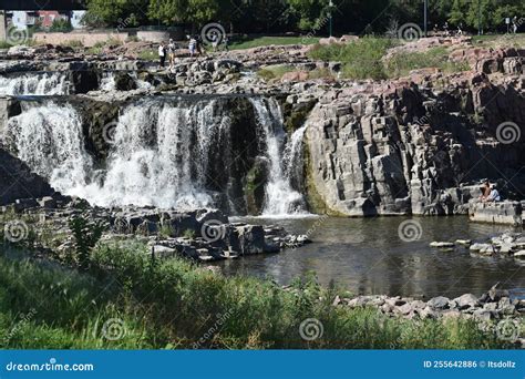 Sioux Falls South Dakota Falls Park Waterfall Editorial Photo - Image ...