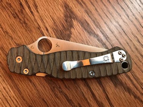 Spyderco Paramilitary 2 with Allen Putman Micarta scales, extra scales ...
