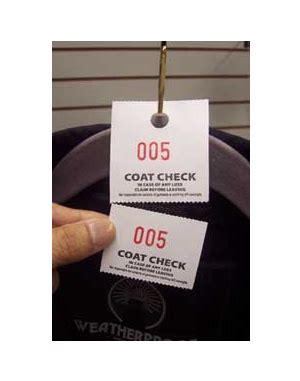 Image result for Plastic Coat Check Numbers