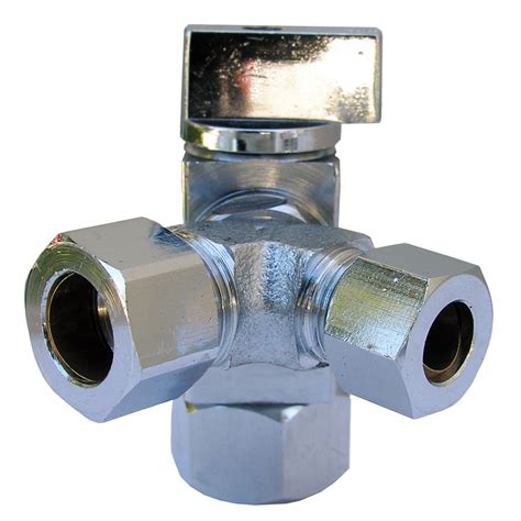 Buy 06-9323 Quarter Turn 3-Way Valve, 1/2-Inch Iron Pipe Inlet X 1/2 ...