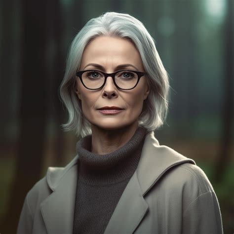 A stern looking woman in her fifties | Premium AI-generated image