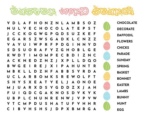 Image result for Easter Word Search