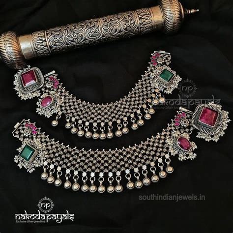 Top 10 Traditional 92.5 Silver Anklet Designs | South Indian Jewels