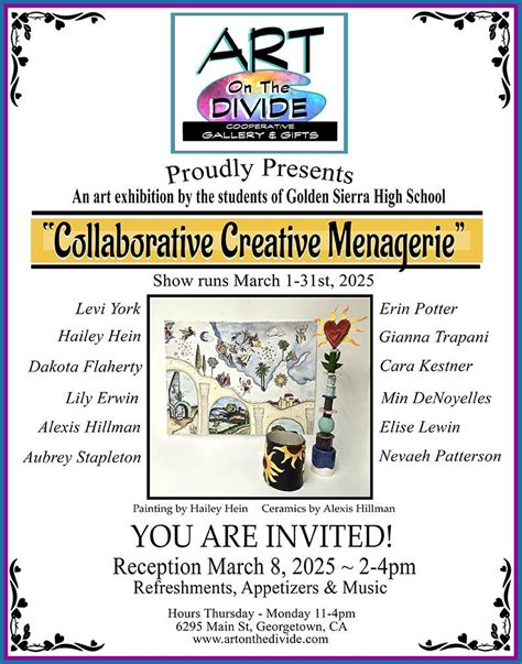 "Collaborative Creative Menagerie" Reception at AODC Gallery, March ...