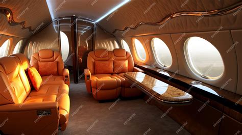 Premium Photo | Inside a private jet Generative AI