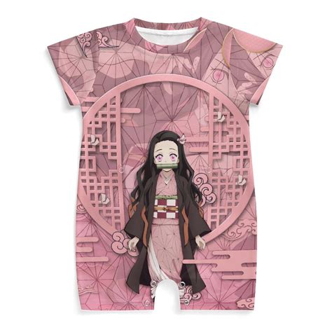 Demon Slayer Nezuko Kamado Baby Boy Girl Short Sleeve Rompers Bodysuit One Piece Jumpsuit Summer ...