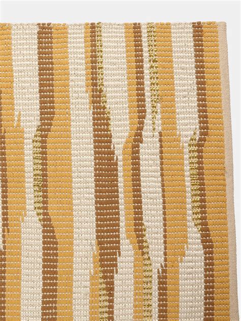 Yellow And Off White Dari With Golden Details – Revive Home