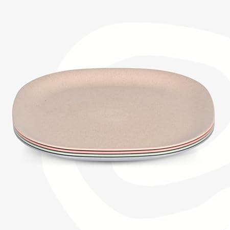 Buy Eha Set of 4 Earth-Friendly Square Dinner Plates |9 inch ...
