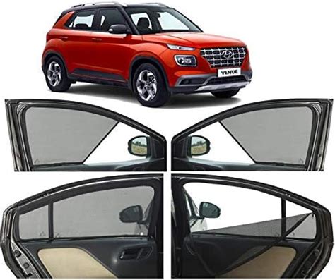 Autofact Half Magnetic Window Sunshades/Curtains for Hyundai Venue [Set ...