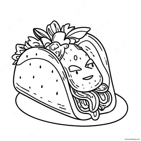 Taco Coloring Page (2930-2336)