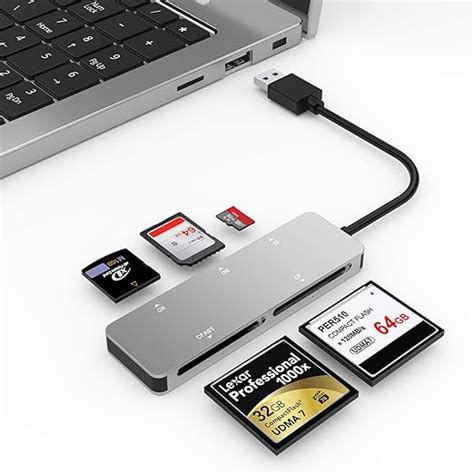 CFast Card Reader, USB-A 3.0 5Gbps, Multi-Card Reader for CFast 2.0, XD ...