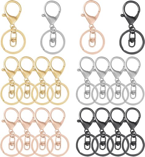 Amazon.com: MTOMDY 80pcs Metal Lobster Claw Clasp Keychain,Swivel Snap ...