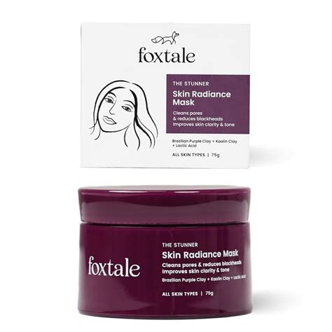 Buy Foxtale De-Tan Face Mask for Glowing Skin| Clay Mask with Lactic ...
