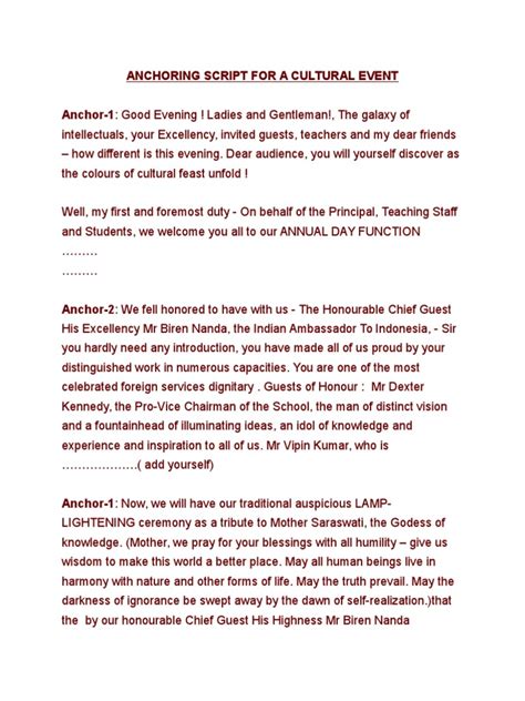 Image result for Script for Cultural Event