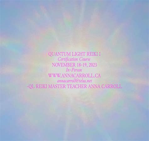 Quantum Light Reiki Level 1, Ramada Lac La Biche, 18 November to 19 ...