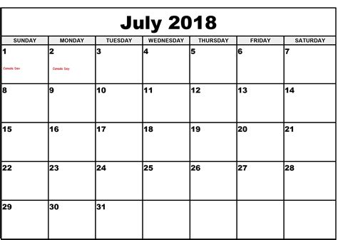 書式テンプレート: 2018年（平成30年）7月カレンダー