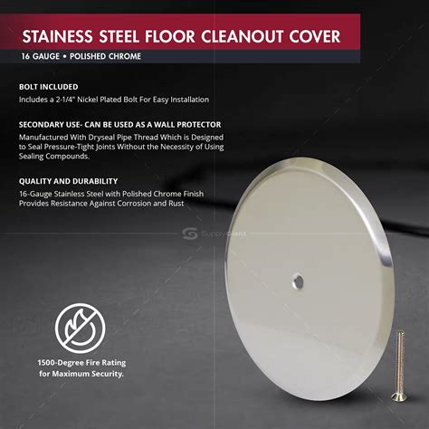 Snapklik.com : Supply Giant DD010S-F2 Floor Cleanout Cover Plate
