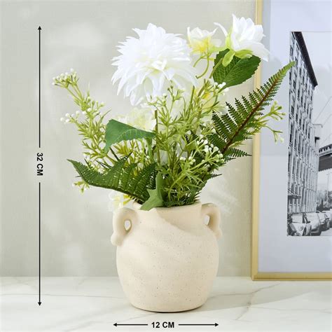 Buy Lets Garden Hedge Artificial Lily Arrangement in Ceramic Pot from ...