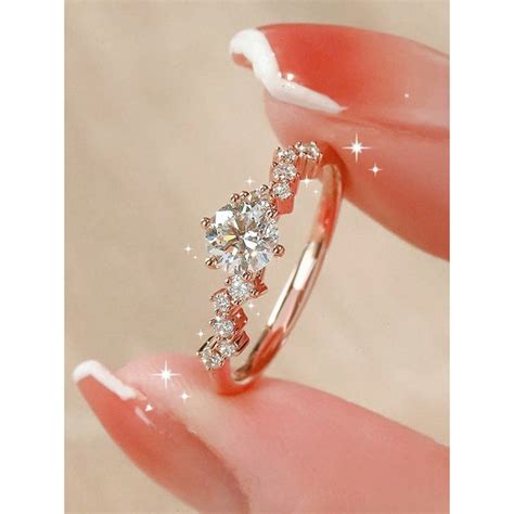 Buy Jewels Galaxy Rose Gold Plated American Diamond Studded Korean ...