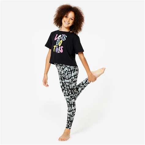 Girl's Modern Dance/Jazz Crop Top - Graphite Black/Begonia Pink