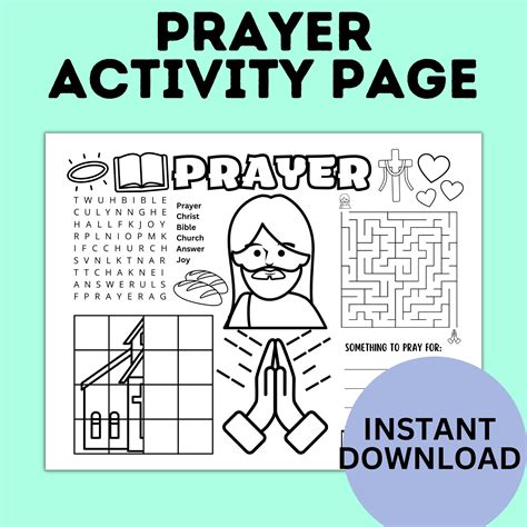 How To Pray Worksheet/jesus Prayer Coloring Page