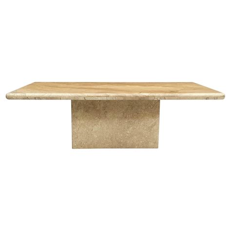 Travertine Marble Cocktail Table at 1stDibs