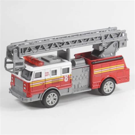 MANVI Fire Truck Toy for Kids, Pull Back Firetruck Toy Cars for Boys ...