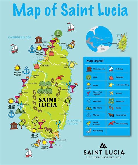 Map of Saint Lucia: Explore the Beautiful Caribbean Island