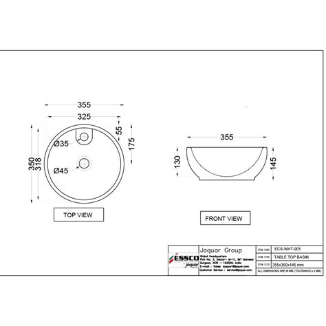 Rounded/Curved TableTop Wash Basin - Essco