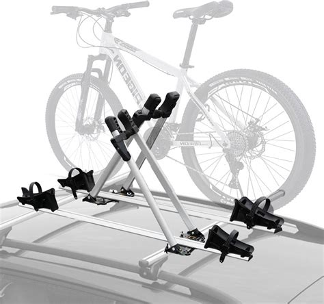 2 Pack Roof Bike Racks for Cars, Lightweight Upright Bike Mount with Secure Locking, Holds 1 ...