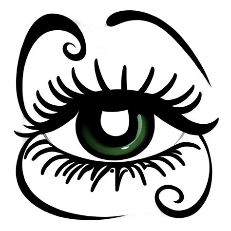Eyelash Clip Art with Thought Bubble · Creative Fabrica