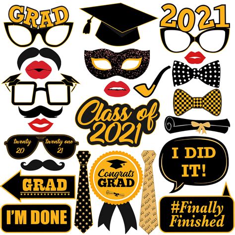 Buy Graduation Photo Booth Props 2022 - Pack of 25, Graduation Photo ...