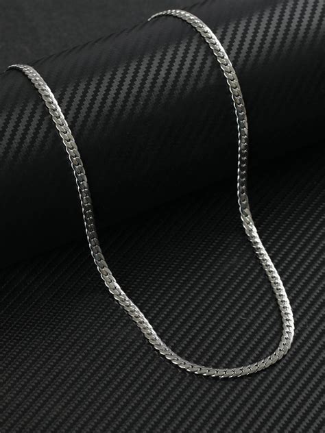 Classic Silver-Plated Link Chain for Men – Priyaasi