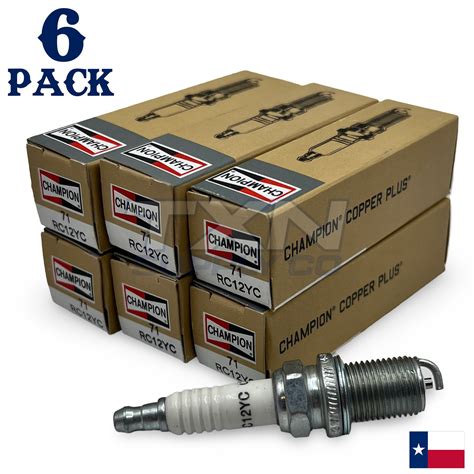 Champion 71 RC12YC Copper Plus Spark Plug - 6 Pack - RC12YC 71G 71 ...