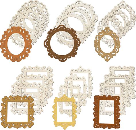 Cliths 18 Pieces Wood Frames for Crafts Unfinished Wood Frames DIY ...