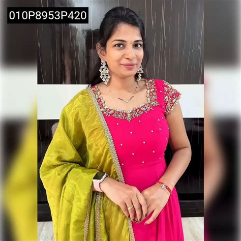 TRENDBUY Maggam Work Vichitra Silk Gown Set – TREND BUY