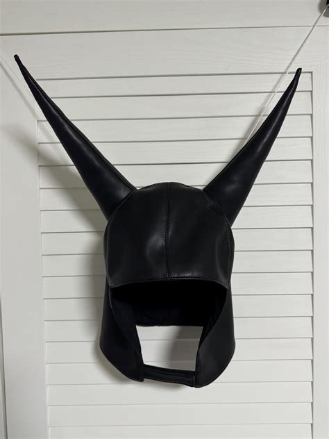 Black Devil Horns Dunce Hat/cap/mask (playboi Carti Hat, Ecco2k's Style ...
